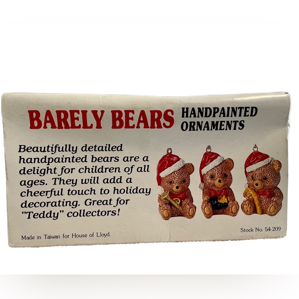 Vintage Barely Bears Ornaments for Christmas Around the World - Picture 2 of 5